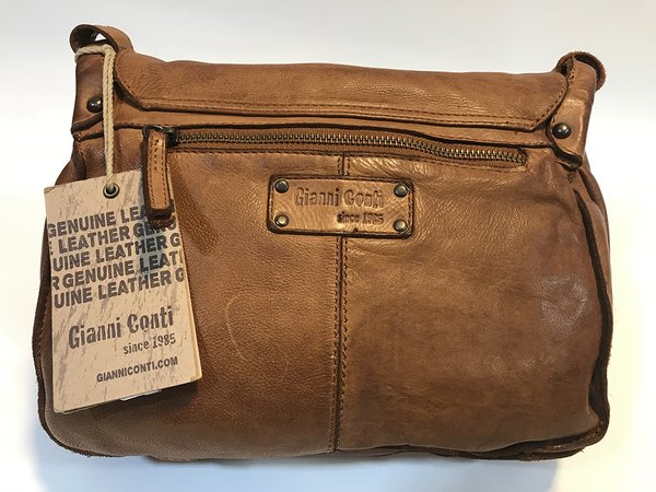 Gianni Conti sac à main cuir vintage porté bandoulière 420 3341, collection Shelly