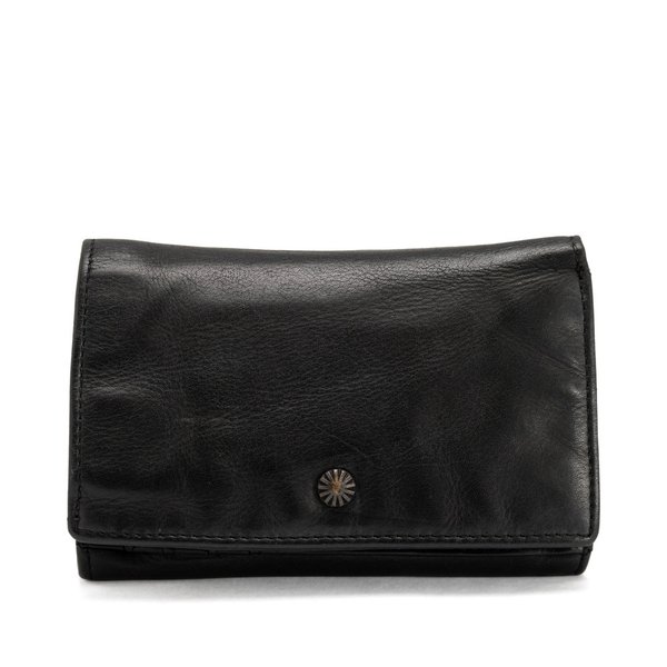 Gianni Conti portefeuille en cuir noir 420 8410, collection Vintage