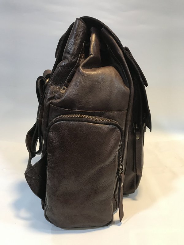 Gianni Conti sac à dos homme en cuir 472 2477, collection Vintage