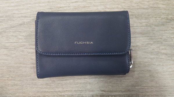 Fuchsia portefeuille RFID en croûte de cuir F9831-2 bleu marine, collection Flirt