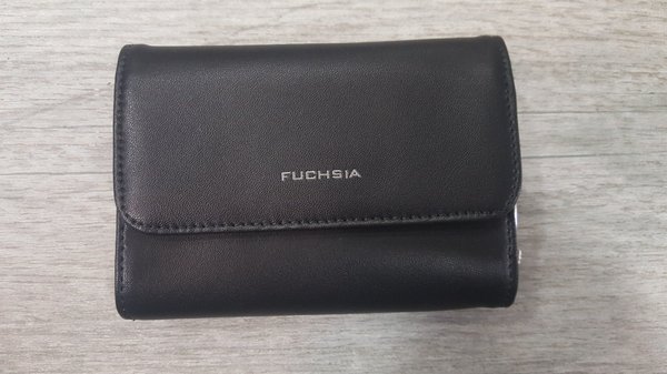 Fuchsia portefeuille RFID en croûte de cuir F9831-2 noir, collection Flirt